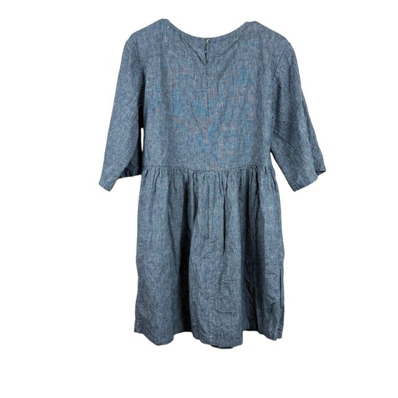 Esby Willow Babydoll Short Dress Linen & Cotton Made in the USA $265 Size XS EUC - Picture 3 of 6